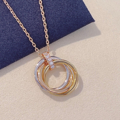 [Polaidi Jewelry]TRINITY NECKLACE GOLD  DIAMONDS