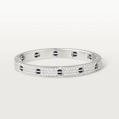 [：Polaidi Jewelry]LOVEブレスレット 6.1MM ダイヤモンドパヴェ セラミック