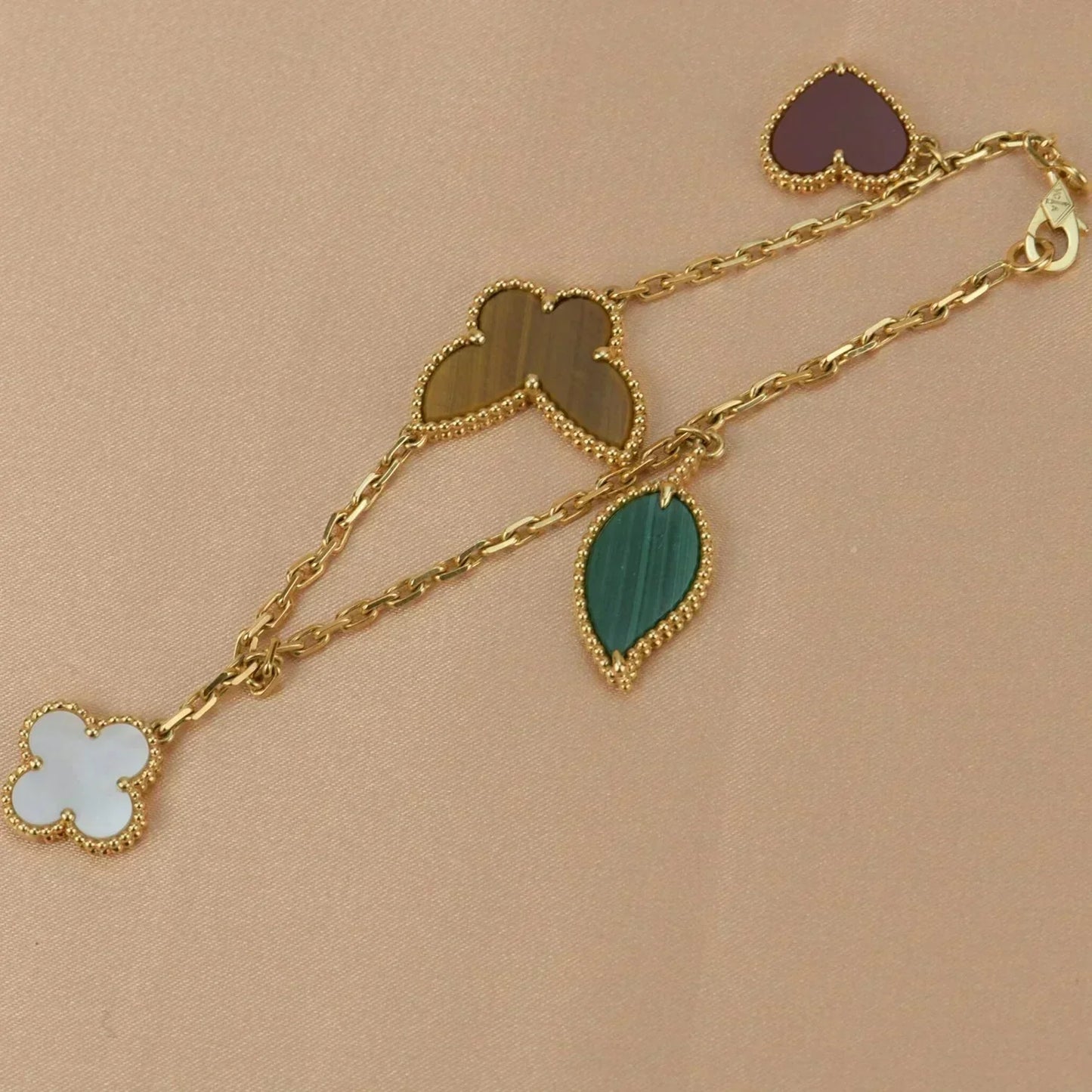 [：Polaidi Jewelry]LUCKY SPRING 5 MOTIF GOLD BRACELET