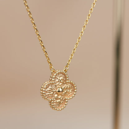 [Polaidi Jewelry]CLOVER 15MM  BRONZING NECKLACE