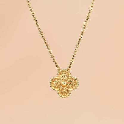 [：Polaidi Jewelry]CLOVER 15MM  BRONZING NECKLACE