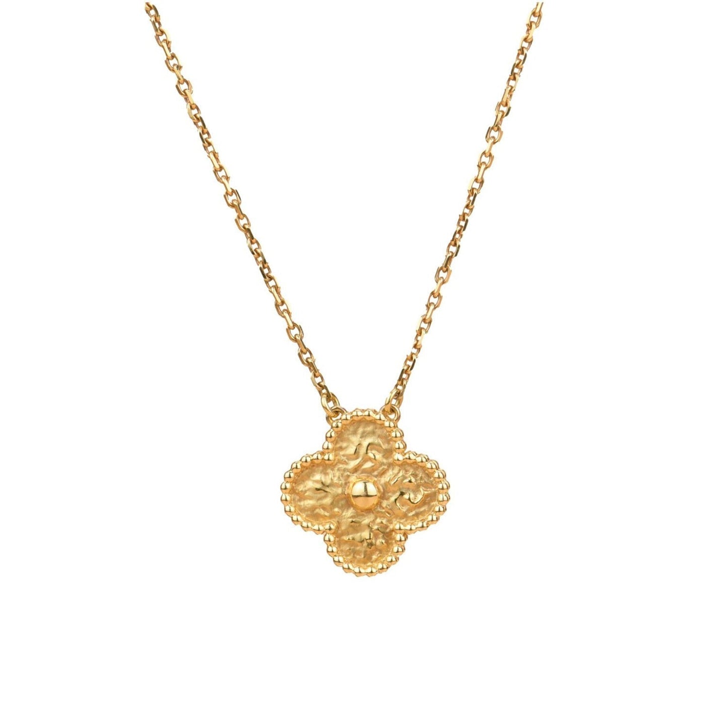 [Polaidi Jewelry]CLOVER 15MM  BRONZING NECKLACE