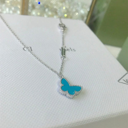 [：Polaidi Jewelry]BUTTERFLY TURQUOISE BUTTERFLY BRACELET SILVER