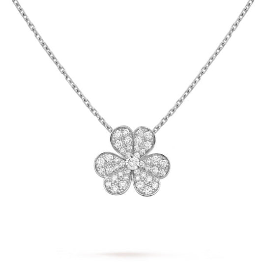 [：Polaidi Jewelry]CLOVER DIAMOND NECKLACE SILVER