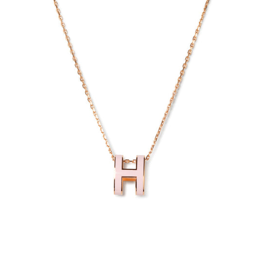 [：Polaidi Jewelry]POP H PEDANT PINK GOLD