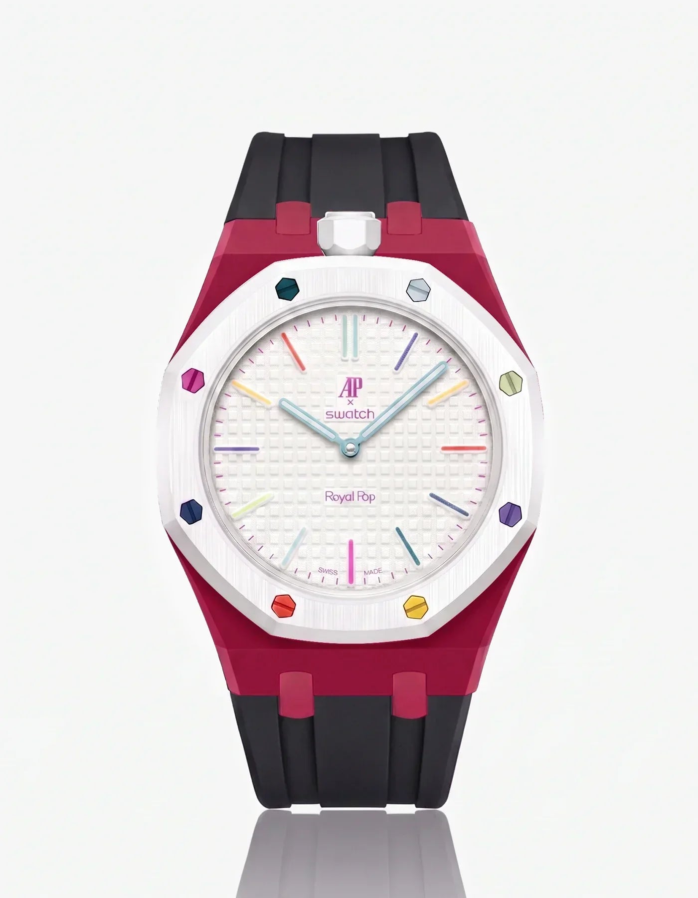 Silicone Strap & Case  Royal Pop Huit Blanc(Customize  Colors)