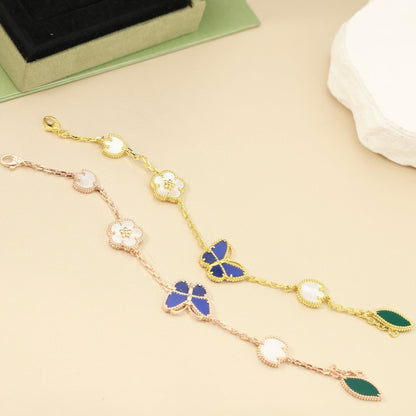 [PolaidiLUCKY SPRING BUTTERFLY 5 MOTIF BRACELET