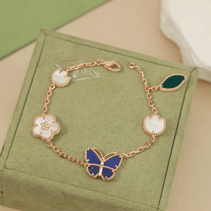[Polaidi Jewelry]LUCKY SPRING BUTTERFLY 5 MOTIF BRACELET