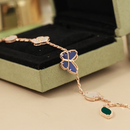 [PolaidiLUCKY SPRING BUTTERFLY 5 MOTIF BRACELET