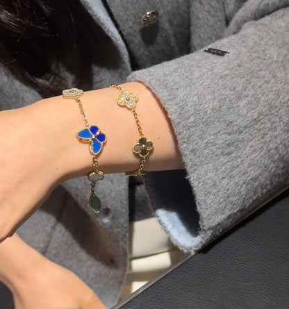 [PolaidiLUCKY SPRING BUTTERFLY 5 MOTIF BRACELET