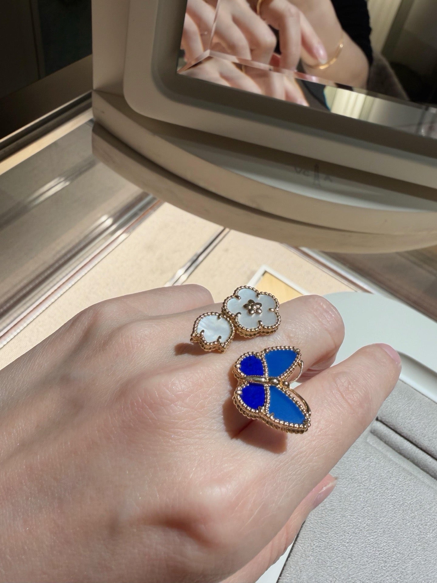 [Polaidi Jewelry]LUCKY SPRING BUTTERFLY OPEN-FACE RINGS