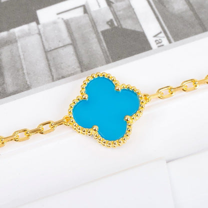 [：Polaidi Jewelry]CLOVER 5 MOTIFS TURQUOISE BRACELET