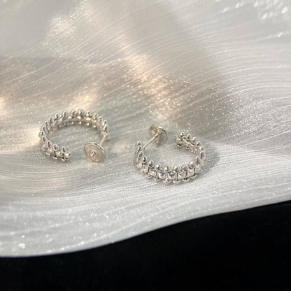 [Polaidi Jewelry]CLASH SMALL HOOP EARRINGS