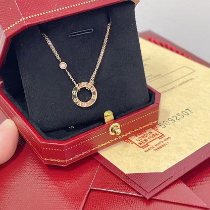 [Polaidi Jewelry]LOVE NECKLACE 16MM 2 DIAMONDS