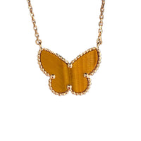 [Polaidi Jewelry ] TIGER__ EYE BUTTERFLY NECKLACE