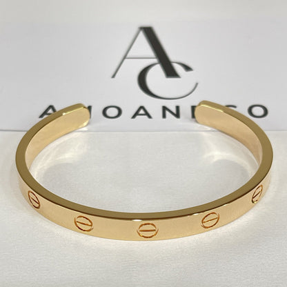 [：Polaidi Jewelry]LOVE BRACELET 6.1MM OPEN CUFF