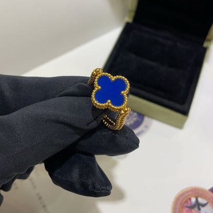 [Polaidi Jewelry]CLOVER RIVERSIBLE BLUE AGATE RING