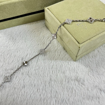 [Polaidi Jewelry]CLOVER 6 MOTIF DIAMOND LASER BRACELET