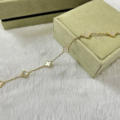 [Polaidi Jewelry]CLOVER 6 MOTIF WHITE MOP BRACELET