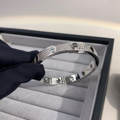 [：Polaidi Jewelry]LOVEブレスレット 6.1MM ダイヤモンドパヴェ セラミック