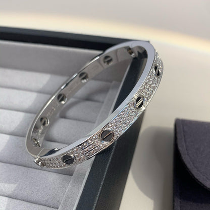 [：Polaidi Jewelry]LOVEブレスレット 6.1MM ダイヤモンドパヴェ セラミック