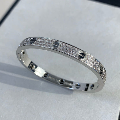 [：Polaidi Jewelry]LOVEブレスレット 6.1MM ダイヤモンドパヴェ セラミック