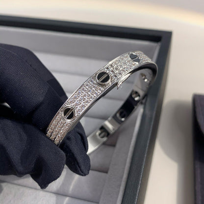 [：Polaidi Jewelry]LOVEブレスレット 6.1MM ダイヤモンドパヴェ セラミック