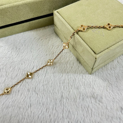 [：Polaidi Jewelry]クローバー6モチーフダイヤモンドブレスレット