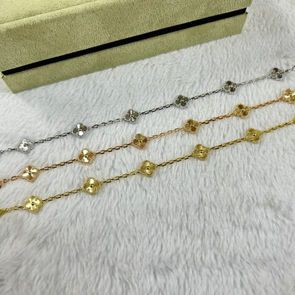 [：Polaidi Jewelry]クローバー6モチーフダイヤモンドブレスレット