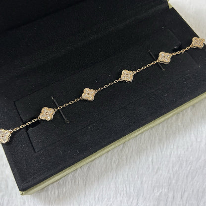 [：Polaidi Jewelry]CLOVER 6 MOTIF DIAMOND BRACELET