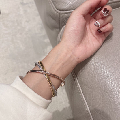 [Polaidi Jewelry]TRINITY TRICOLORED GOLD THREE-RING BRACELET