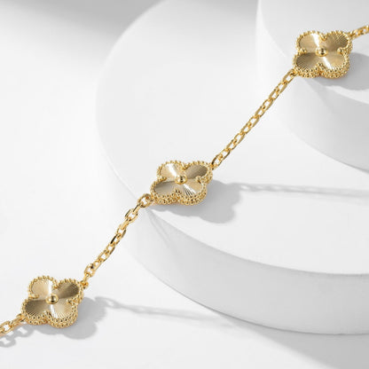 [：Polaidi Jewelry]CLOVER 10 MOTIFS LASER NECKLACE