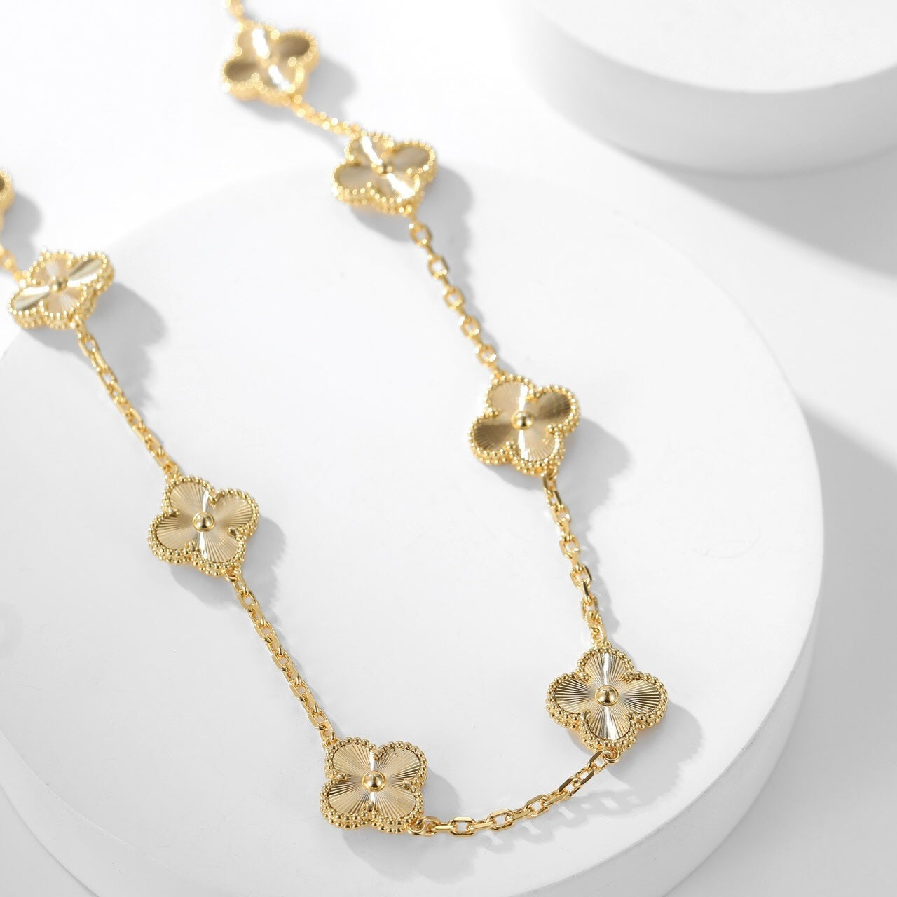 [：Polaidi Jewelry]CLOVER 10 MOTIFS LASER NECKLACE