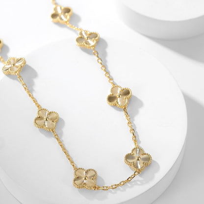 [：Polaidi Jewelry]CLOVER 10 MOTIFS LASER NECKLACE
