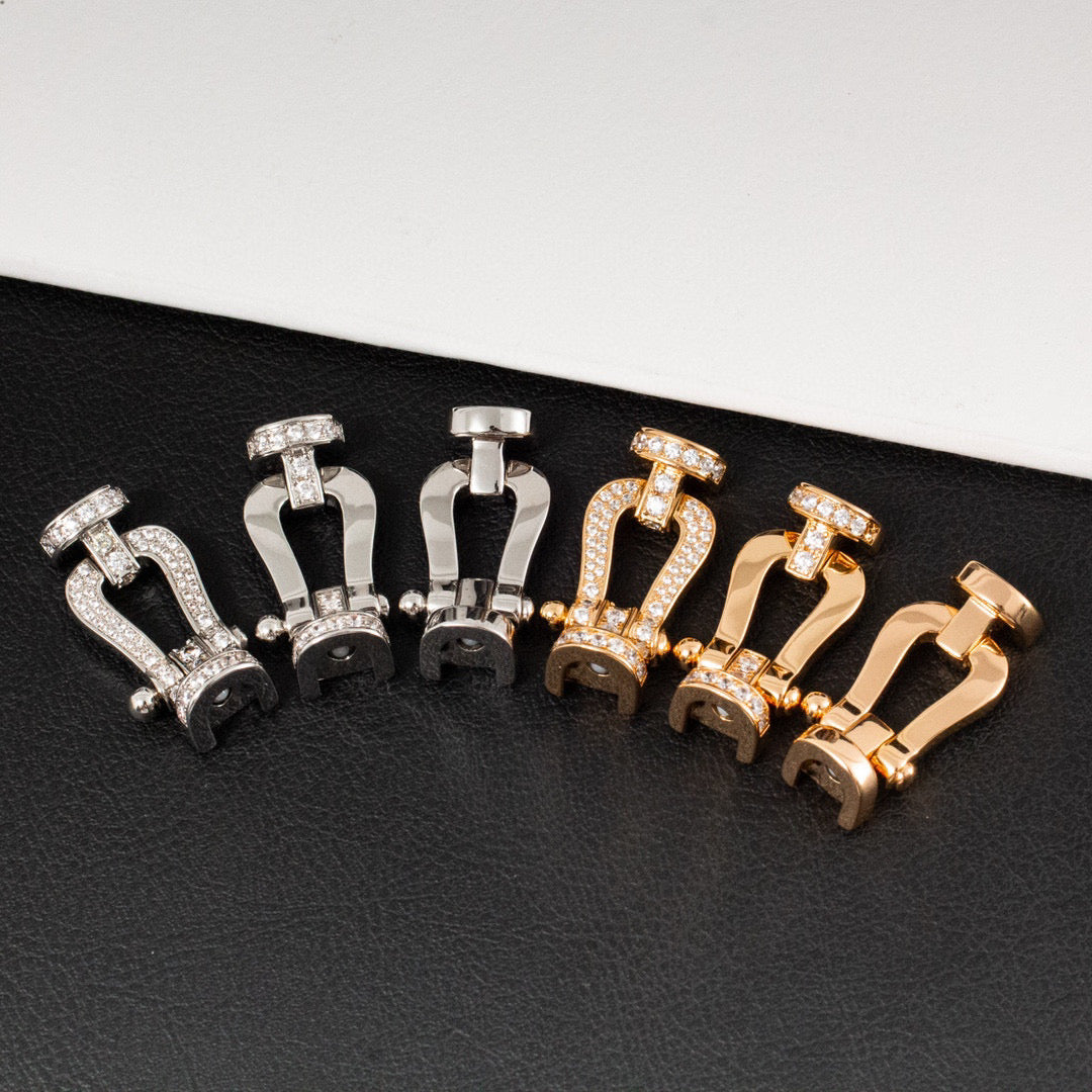 [Polaidi Jewelry]FORCE LARGE HORSESHOE HALF DIAMOND BRACELET GOLD