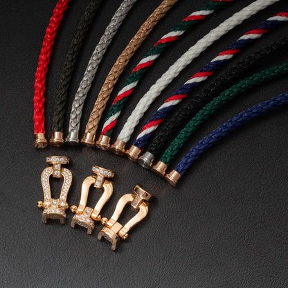 [：Polaidi Jewelry]FORCE LARGE HORSESHOE HALF DIAMOND BRACELET ROSE GOLD