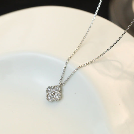 [：Polaidi Jewelry]CLOVER MINI 9.5MM PENDANT DIAMOND NECKLACE