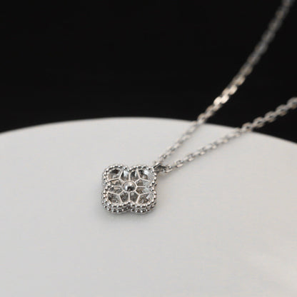 [：Polaidi Jewelry]CLOVER MINI 9.5MM PENDANT DIAMOND NECKLACE