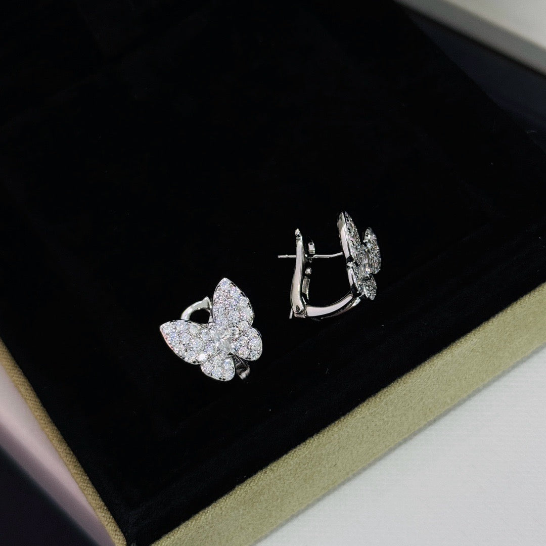 [：Polaidi Jewelry]BUTTERFLY ALL DIAMOND EARRINGS