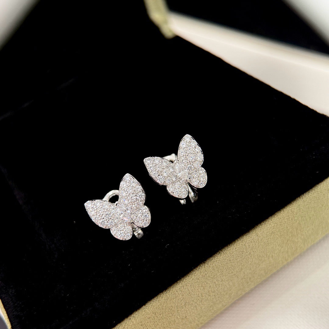 [：Polaidi Jewelry]BUTTERFLY ALL DIAMOND EARRINGS