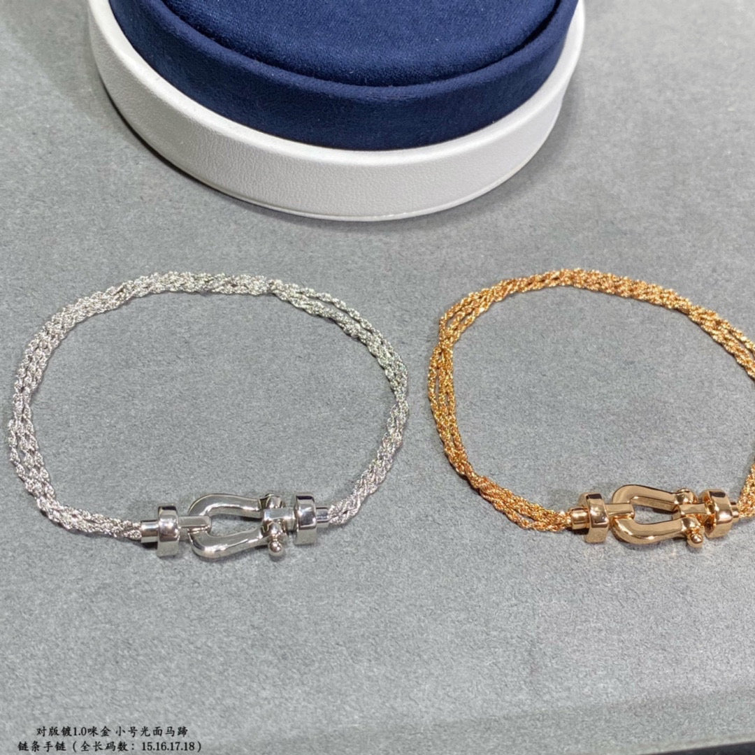 [Polaidi Jewelry]FORCE SMALL HORSESHOE  DIAMOND CHAIN ROPE BRACELET