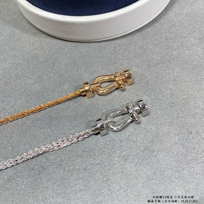 [：Polaidi Jewelry]ホースシューダイヤモンドチェーンロープブレスレット（スモール）