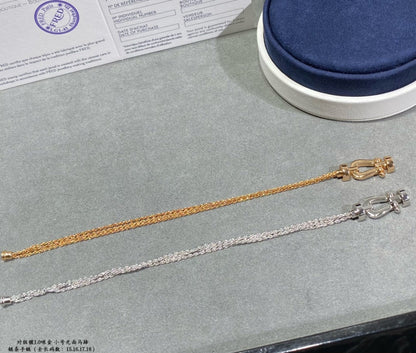 [：Polaidi Jewelry]ホースシューダイヤモンドチェーンロープブレスレット（スモール）