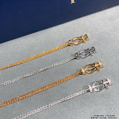 [：Polaidi Jewelry]ホースシューダイヤモンドチェーンロープブレスレット（スモール）