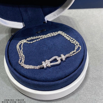 [：Polaidi Jewelry]ホースシューダイヤモンドチェーンロープブレスレット（スモール）