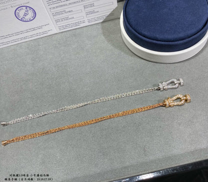 [Polaidi Jewelry]FORCE SMALL HORSESHOE  DIAMOND CHAIN ROPE BRACELET