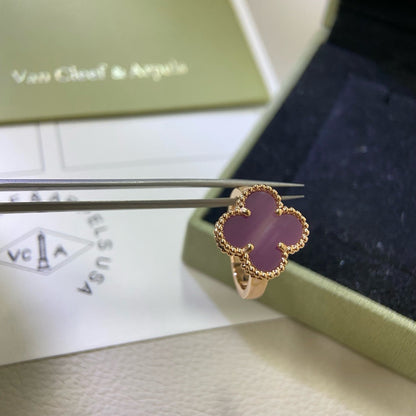 [Polaidi Jewelry]CLOVER  PURPLE VIOLET RING
