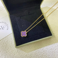 [Polaidi Jewelry ]CLOVER 15MM  PURPLE VIOLET NECKLACE