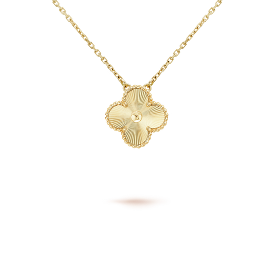 [：Polaidi Jewelry]CLOVER 15MM LASER NECKLACE