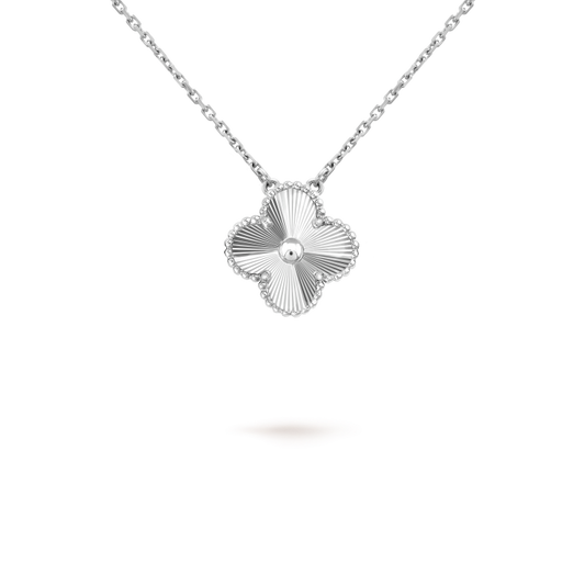 [Polaidi Jewelry]CLOVER 15MM LASER NECKLACE SILVER